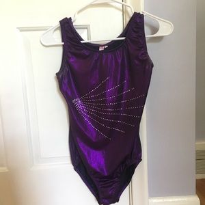 girls purple gymnastics leotard